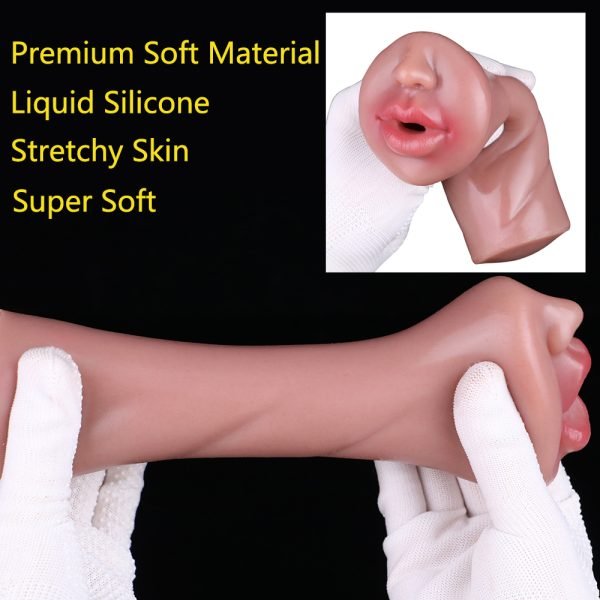 Realistische Lippen Taschenmuschi Oralsex Spielzeug — Fantasie Silikon Masturbationsbecher – Bild 3