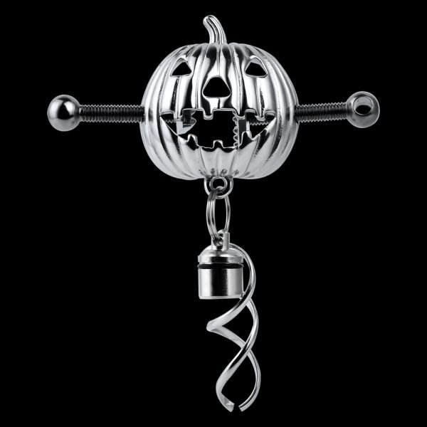 Kürbis-Laternen-Titten-Fick-Seil-Bondage – Leder-Harness und Female BDSM Sex Spielzeuge – Bild 2