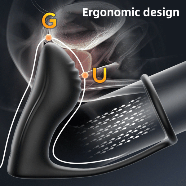 Cockring & Analplug Vibratoren Prostata Massage – Schwarze Silikon-Sextoys für Männer – Bild 2