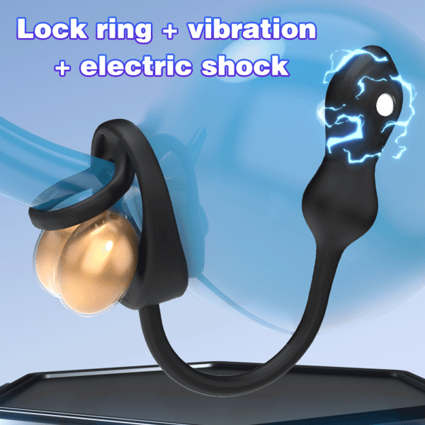 Fernsteuerbarer Vibrations-Penisring & Prostatamassage – Elektro-Stimulations-Männer Sexspielzeug – Bild 2