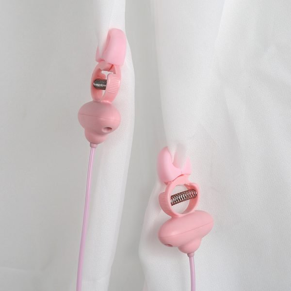 Vibrierende Silikon Nippelklemmen – Extreme Fesselhalskette Bondage BDSM Sexspielzeug – Bild 11