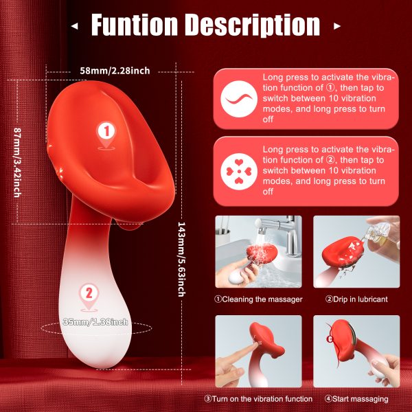 Magic Wand Butt Plug mit Doppelvibrator – Doppel-Vibrator-Massager-Masturbation-Sexspielzeug für Frauen – Bild 10