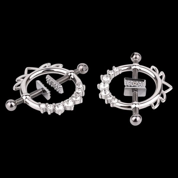 Edelstahl Fantasy Nippelpiercings – Extreme Fesselungen Metallhalskette Sexspielzeuge für BDSM – Bild 3