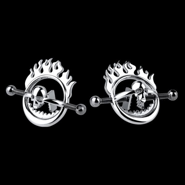 Skull-Style Nipple Clamps Bondage Toys – Strap-on-Erlebnis im BDSM-Setting – Bild 8
