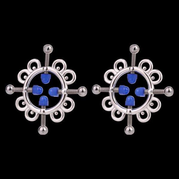 Schneeflocken Nippelpiercings Bondage Kit – Metallene Extreme Fesselungen für Frauen BDSM Spielzeuge – Bild 2