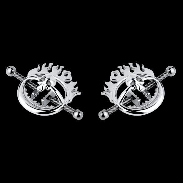 Skull-Style Nipple Clamps Bondage Toys – Strap-on-Erlebnis im BDSM-Setting – Bild 9