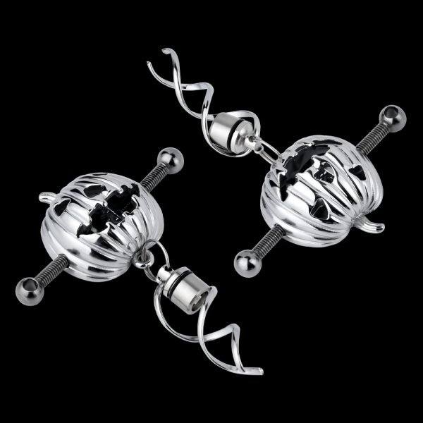 Kürbis-Laternen-Titten-Fick-Seil-Bondage – Leder-Harness und Female BDSM Sex Spielzeuge – Bild 6