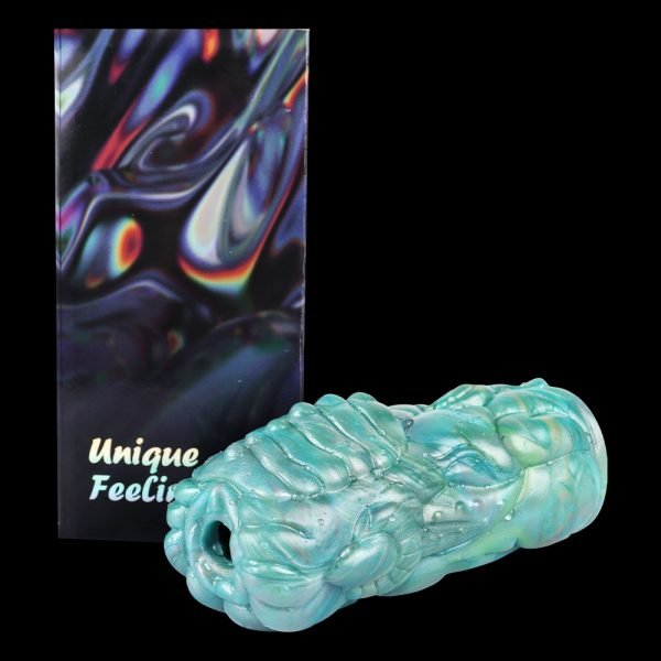 Fantasy Taschenmuschi Blowjob Cup – Blau-Grün Realistische Muschi Lecken Sex Spielzeuge für Männer – Bild 5