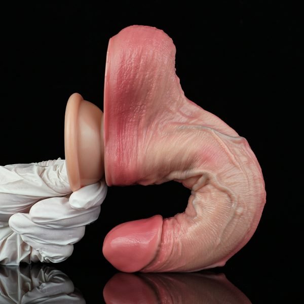 Weiblicher Strap-On Anal Saugnapf Fingern – Überdimensionierte Hoden Realistisches Silikon Sexspielzeug für Frauen – Bild 9