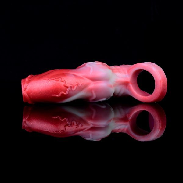 Fantasie-Mikropenis – Blutroter Farbverlauf, passend für 14 cm Penisse