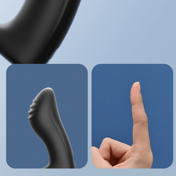 Cockring & Analplug Vibratoren Prostata Massage – Schwarze Silikon-Sextoys für Männer – Bild 3