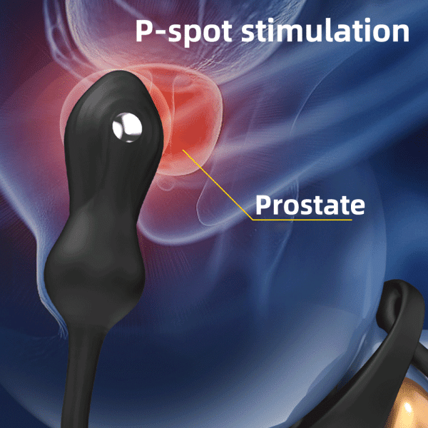 Fernsteuerbarer Vibrations-Penisring & Prostatamassage – Elektro-Stimulations-Männer Sexspielzeug – Bild 3