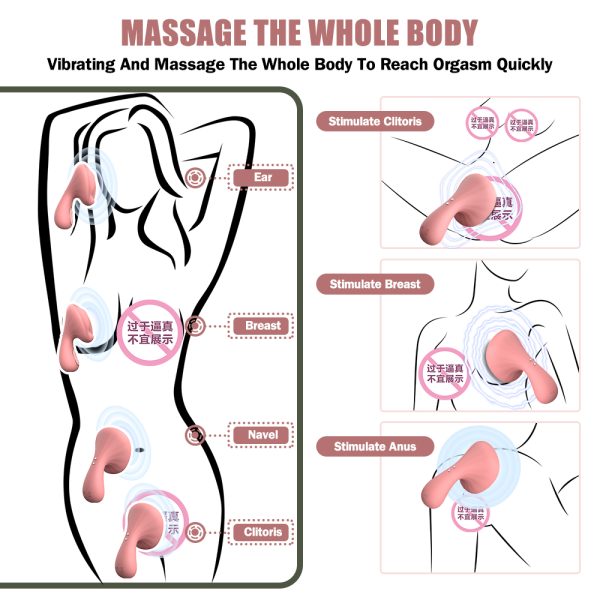 Mushroom Magic Wand Vibrator – Pink Silikon Masturbation Massager Sexspielzeug für Frauen – Bild 3