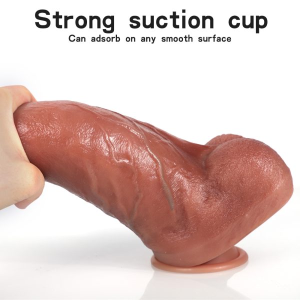 Realistischer Silikon-Dildo – Flesh Giant Saugnapf Anal Sexspielzeug für Frauen Masturbation – Bild 3