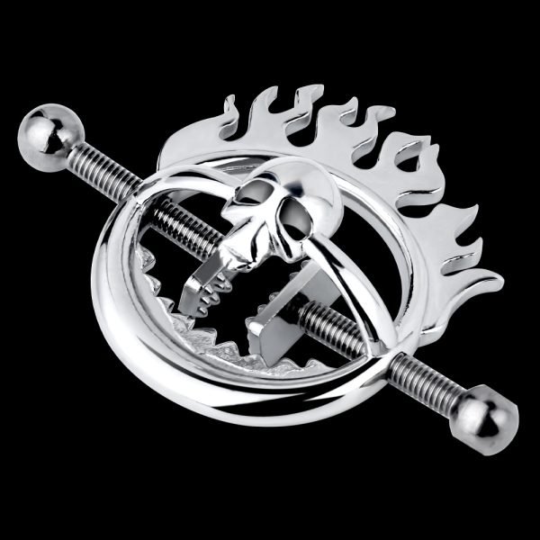 Skull-Style Nipple Clamps Bondage Toys – Strap-on-Erlebnis im BDSM-Setting – Bild 4