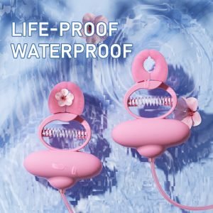 Vibrierende Silikon Nippelklemmen – Extreme Fesselhalskette Bondage BDSM Sexspielzeug