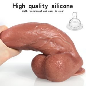 Realistischer Silikon-Dildo – Flesh Giant Saugnapf Anal Sexspielzeug für Frauen Masturbation