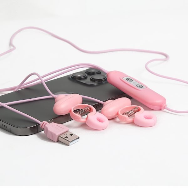 Vibrierende Silikon Nippelklemmen – Extreme Fesselhalskette Bondage BDSM Sexspielzeug – Bild 9