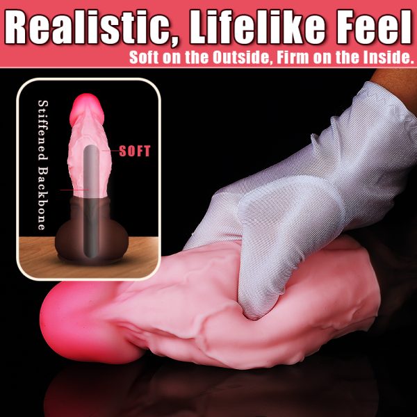 Realistischer Riesen Dildo Butt Plug – Fantasy Silikon Masturbation Sexspielzeug für Frauen – Bild 4