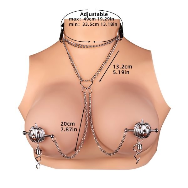 Kürbis-Laternen-Titten-Fick-Seil-Bondage – Leder-Harness und Female BDSM Sex Spielzeuge – Bild 9