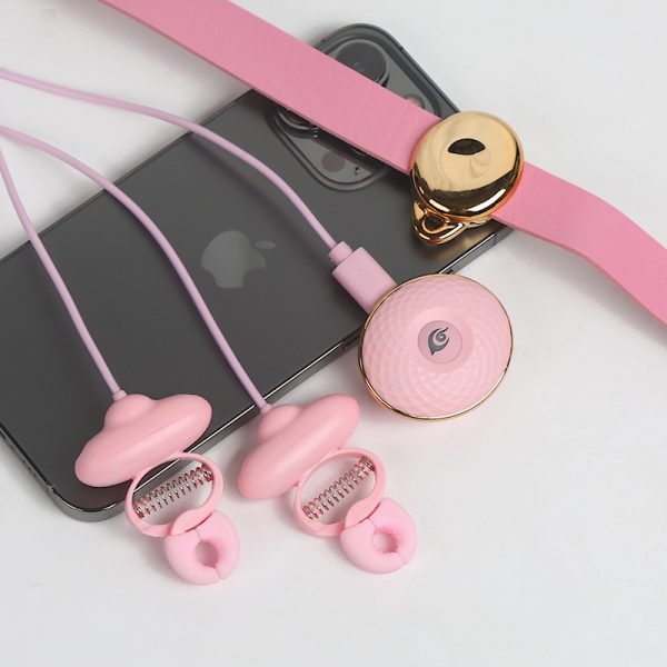 Vibrierende Silikon Nippelklemmen – Extreme Fesselhalskette Bondage BDSM Sexspielzeug – Bild 10