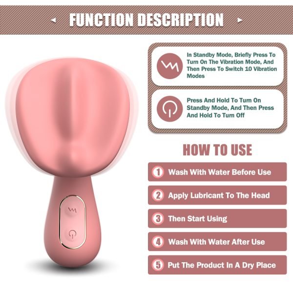 Mushroom Magic Wand Vibrator – Pink Silikon Masturbation Massager Sexspielzeug für Frauen – Bild 9