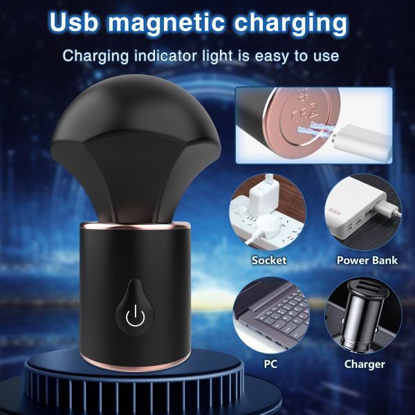 Mini AV Magic Wand Vibrator – Schwarzes Zwangsorgasmus Kinky Sexspielzeug für Frauen und Männer – Bild 9