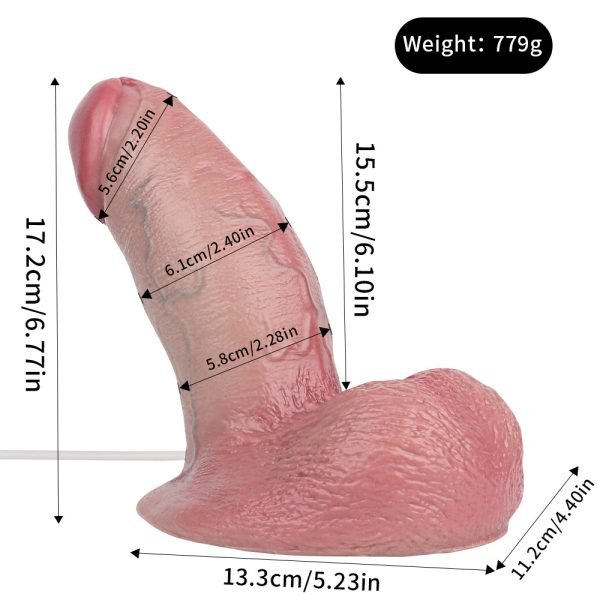 Riesiger realistischer spritzender Analdildo – Strap-on Silikon Masturbations-Sexspielzeug für Frauen – Bild 9