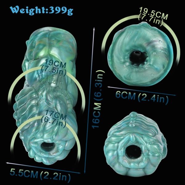 Fantasy Taschenmuschi Blowjob Cup – Blau-Grün Realistische Muschi Lecken Sex Spielzeuge für Männer – Bild 11