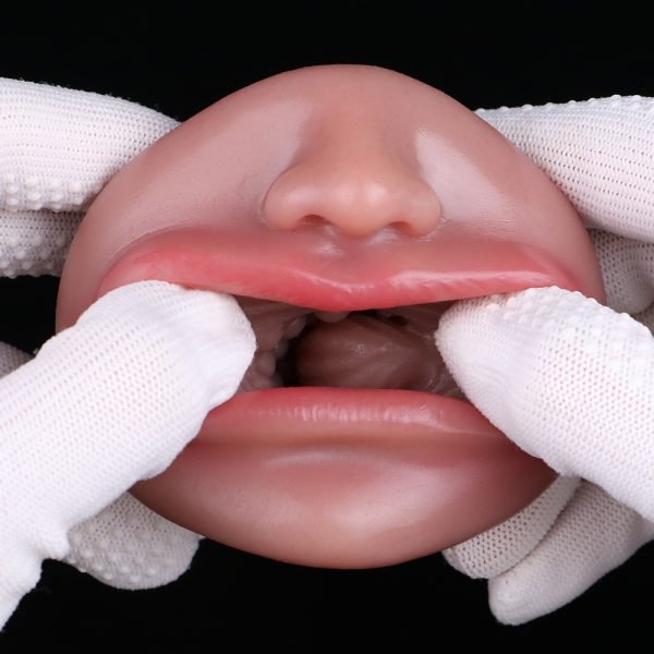 Realistische Lippen Taschenmuschi Oralsex Spielzeug — Fantasie Silikon Masturbationsbecher – Bild 6
