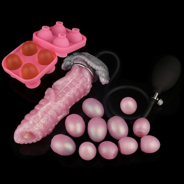 Fantasy Ovipositor Tentakel Dildo Anal Plug – Pinke Silikon-Dildo für Vagina Masturbation – Bild 9