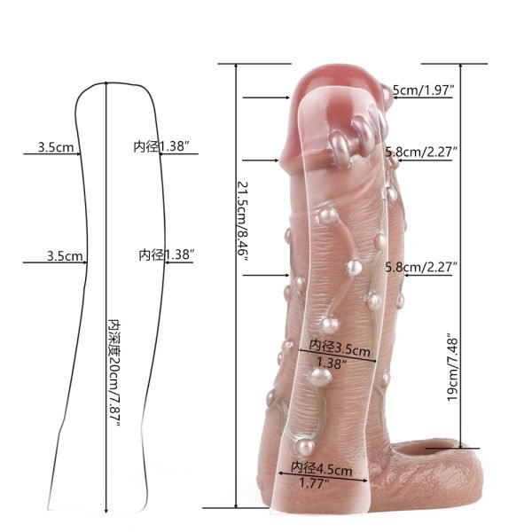 Perlenstrukturierter Silikon-Micropenis – Stimulations-Penisbruch-Erweiterung für Männer – Bild 6