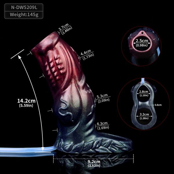 Squirting Mikropenis Bondage Spielzeug – Erzwungener Orgasmus Silikon 14 cm Mikropenis Verlängerung