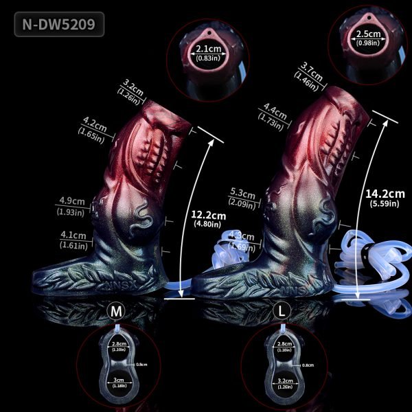 Squirting Mikropenis Bondage Spielzeug – Erzwungener Orgasmus Silikon 14 cm Mikropenis Verlängerung – Bild 9