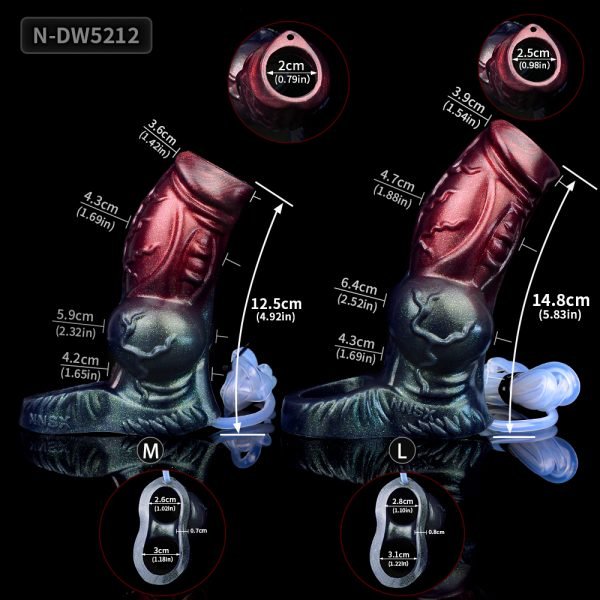 Spritzender Mikropenis Penisschale — Tiefroter Mikropenis-Verlängerer für Männer – Bild 11