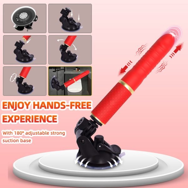 Thrusting Dildo Fickmaschine – Handheld Blowjob Vibrator mit Saugfuß – Bild 2