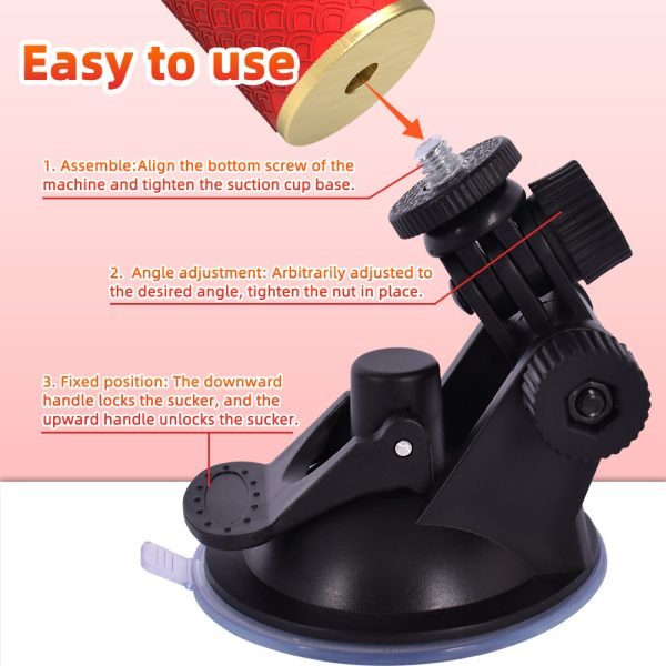 Thrusting Dildo Fickmaschine – Handheld Blowjob Vibrator mit Saugfuß – Bild 3