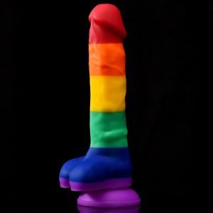 Realistischer Silikon Anal Dildo – Regenbogen Saugnapf Frauen Sexspielzeug