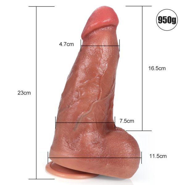Realistischer Silikon-Dildo – Flesh Giant Saugnapf Anal Sexspielzeug für Frauen Masturbation – Bild 13