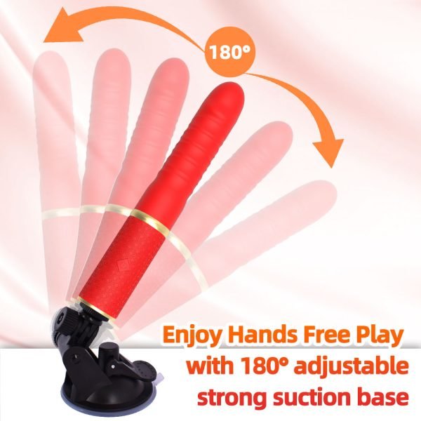 Thrusting Dildo Fickmaschine – Handheld Blowjob Vibrator mit Saugfuß – Bild 9