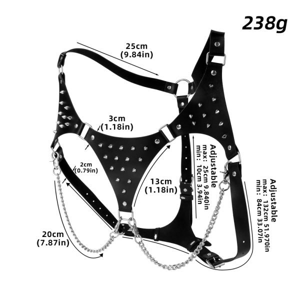 Leder Cupless BH Dessous Sets – Extreme Fesselung Korsett Kinky Sexspielzeug – Bild 7