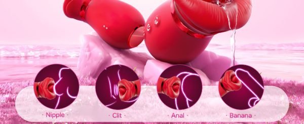 Zungen-Saug-Kitzler Vibrator – Realistische Mund-Lippen Oralsexspielzeuge für Männer und Frauen – Bild 4