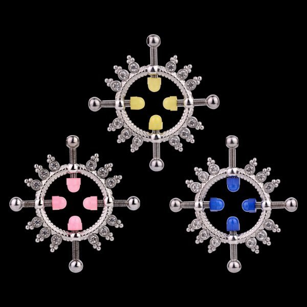 Metall Nippelpiercings Kinky Sexspielzeuge – Luxuriöse BDSM Fesselungen für Frauen – Bild 3