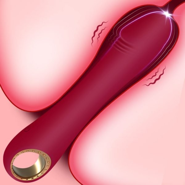 Multi-Anal Dildo G-Punkt Vibrator – Rotes Silikon Frauen Masturbation Sexspielzeug – Bild 9