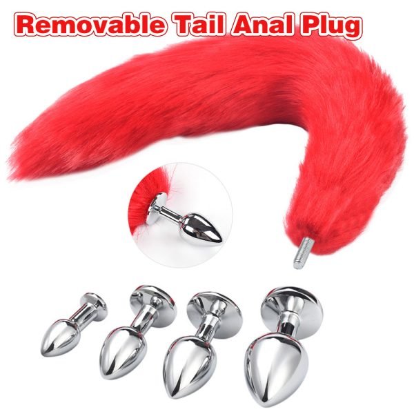 Abnehmbares Fox Analplug Bondage Kit – Extreme Restraints Edelstahl Kinky Sex Spielzeuge – Bild 9