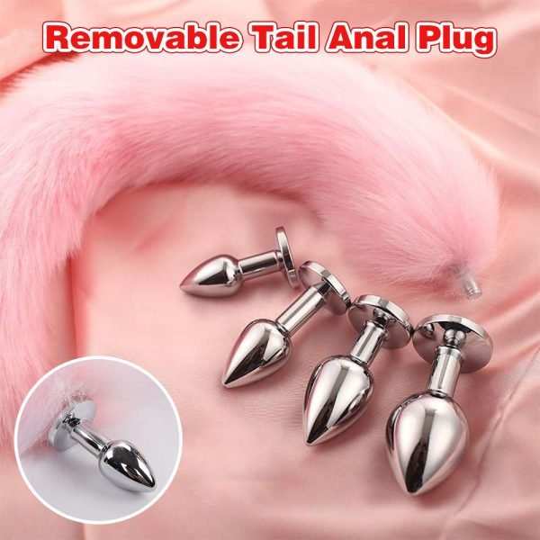 Abnehmbares Fox Analplug Bondage Kit – Extreme Restraints Edelstahl Kinky Sex Spielzeuge – Bild 10