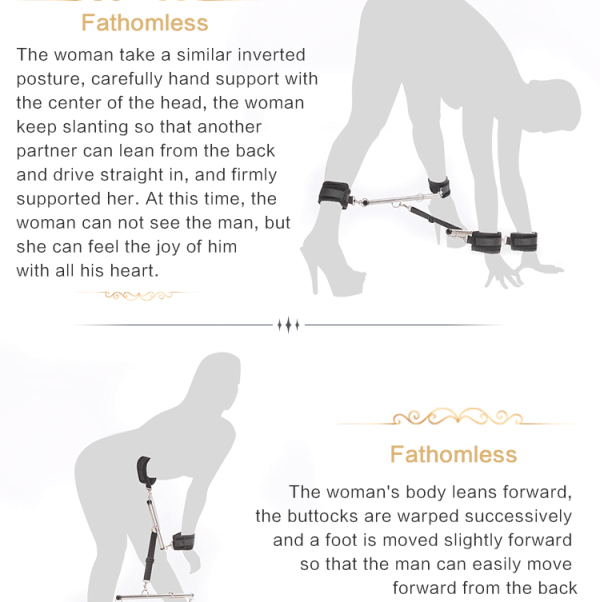 Leder Sex Swing Bondage Kit – Extreme Fesseln BDSM Sexspiele für das Versauen von Partnern – Bild 6