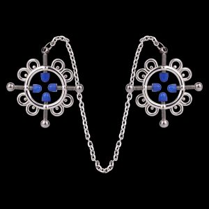 Schneeflocken Nippelpiercings Bondage Kit – Metallene Extreme Fesselungen für Frauen BDSM Spielzeuge