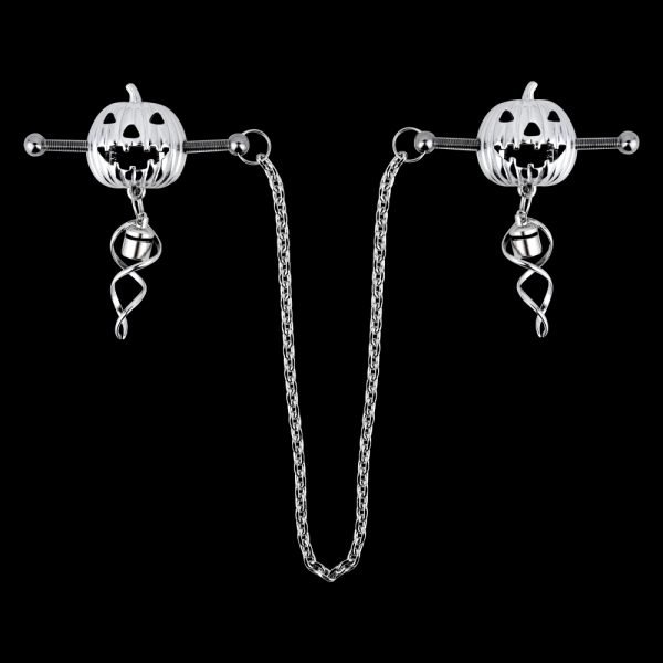 Kürbis-Laternen-Titten-Fick-Seil-Bondage – Leder-Harness und Female BDSM Sex Spielzeuge – Bild 10