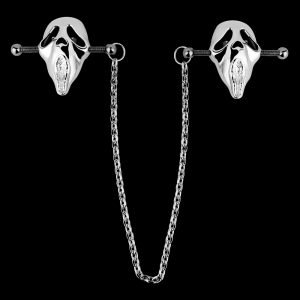 Schädel-Titten-Fick-Bondage-Set – Metallische Kinky Sex Spielzeuge für Frauen